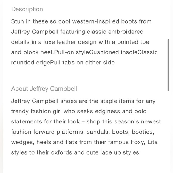 Free People Jeffery Campbell Dagget Western Boots  Sz 8 NWT - Picture 3 of 14